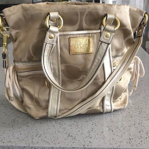 Coach Gold Signature Bag